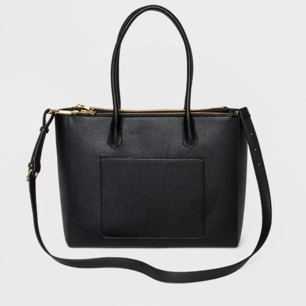 Target large black laptop bag purse